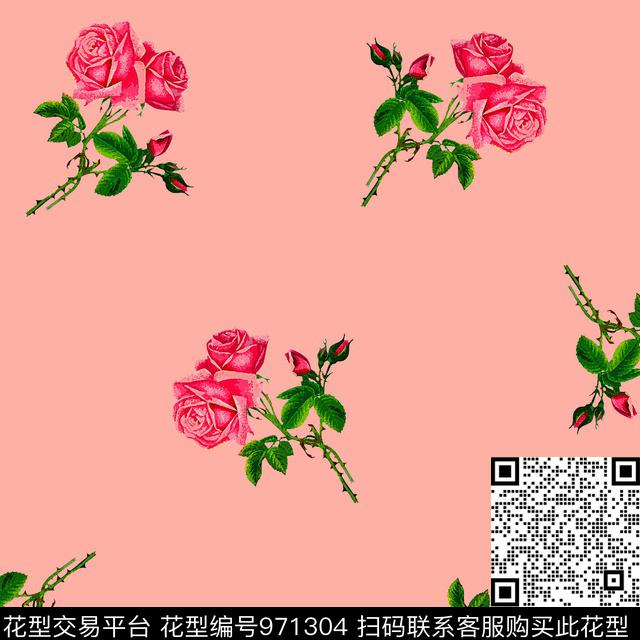 数码华亿平台花卉大牌风数码印花华亿平台下载（图片编号: 971304） - 瓦栏（Walan）