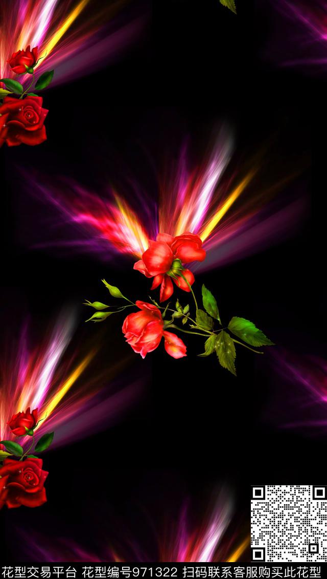 数码华亿平台抽象女装数码印花华亿平台下载（图片编号: 971322） - 瓦栏（Walan）