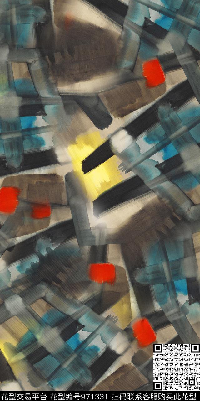数码华亿平台抽象女装数码印花华亿平台下载（图片编号: 971331） - 瓦栏（Walan）