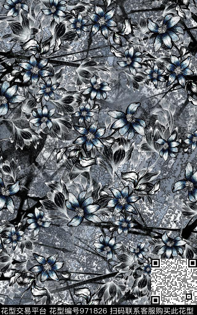 民族风小碎花抽象数码印花华亿平台下载（图片编号: 971826） - 瓦栏（Walan）