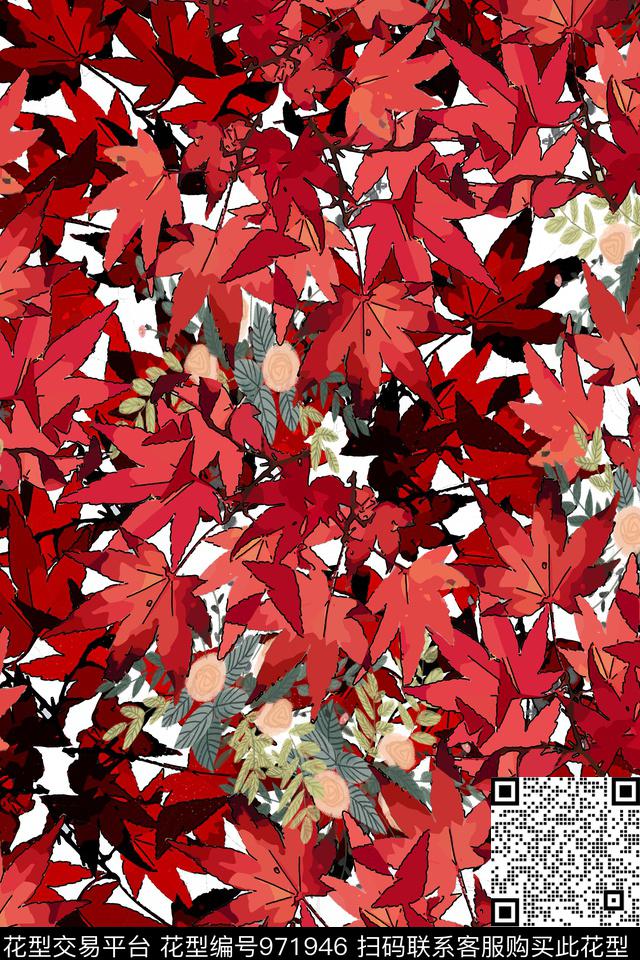 数码华亿平台枫叶女装数码印花华亿平台下载（图片编号: 971946） - 瓦栏（Walan）