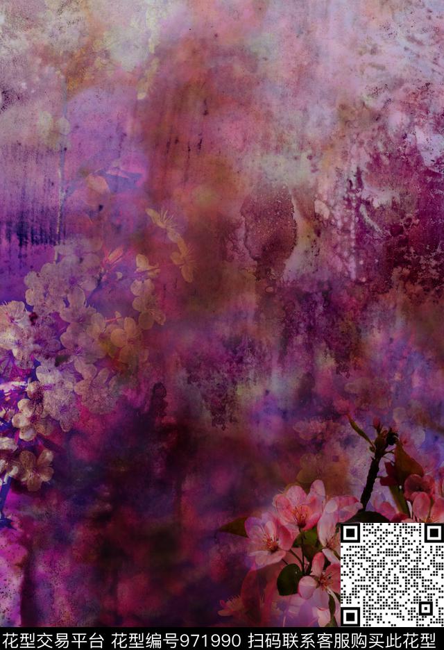 数码华亿平台花卉定位花数码印花华亿平台下载（图片编号: 971990） - 瓦栏（Walan）