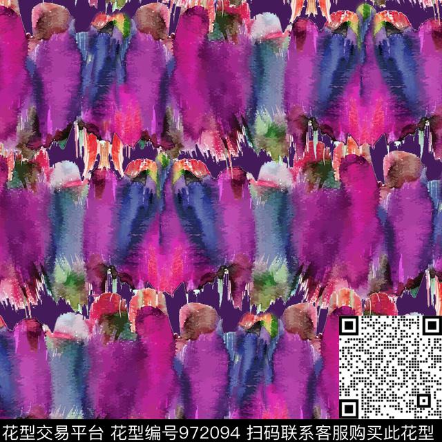 花卉几何大牌风数码印花华亿平台下载（图片编号: 972094） - 瓦栏（Walan）