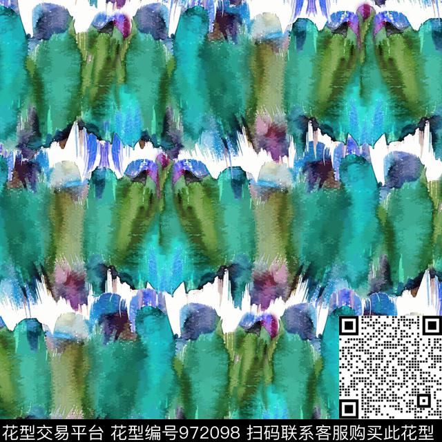 花卉几何大牌风数码印花华亿平台下载（图片编号: 972098） - 瓦栏（Walan）