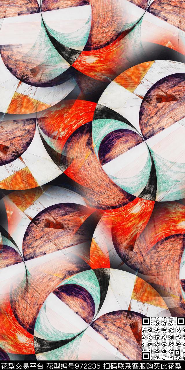 素雅数码华亿平台抽象数码印花华亿平台下载（图片编号: 972235） - 瓦栏（Walan）