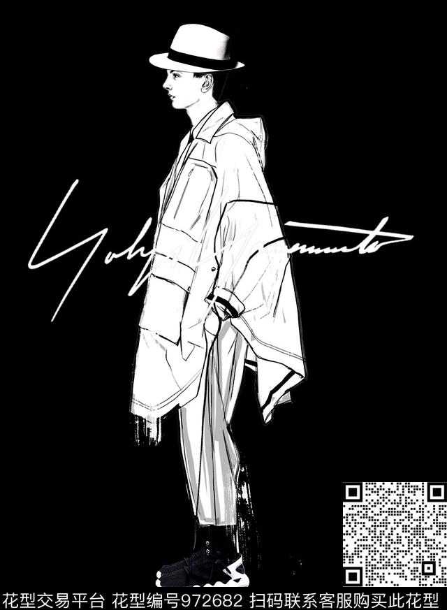 潮牌几何大牌风数码印花华亿平台下载（图片编号: 972682） - 瓦栏（Walan）