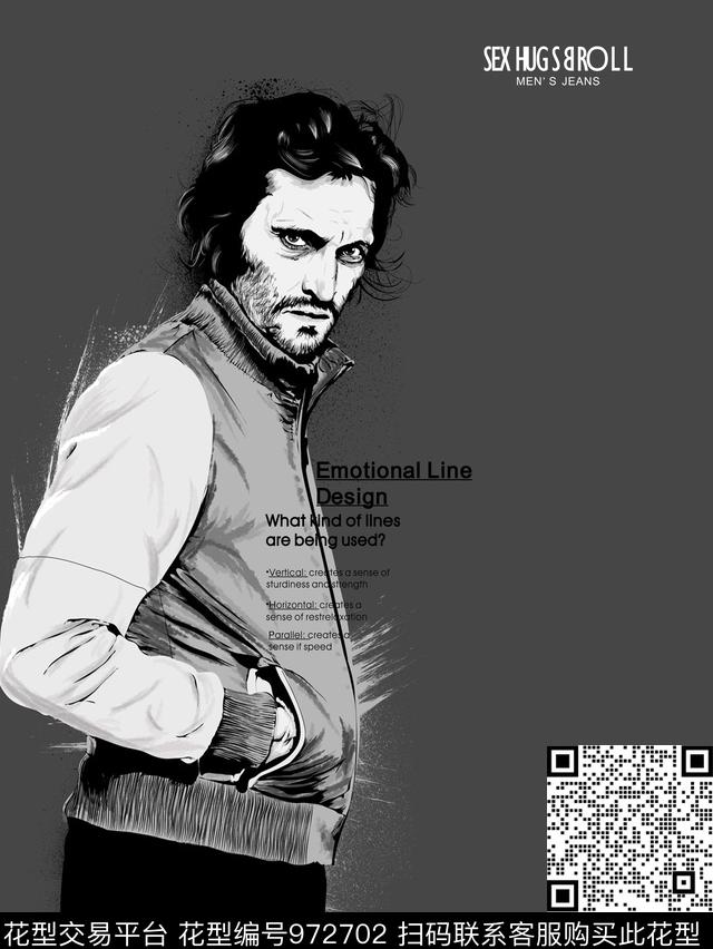 潮牌几何大牌风数码印花华亿平台下载（图片编号: 972702） - 瓦栏（Walan）