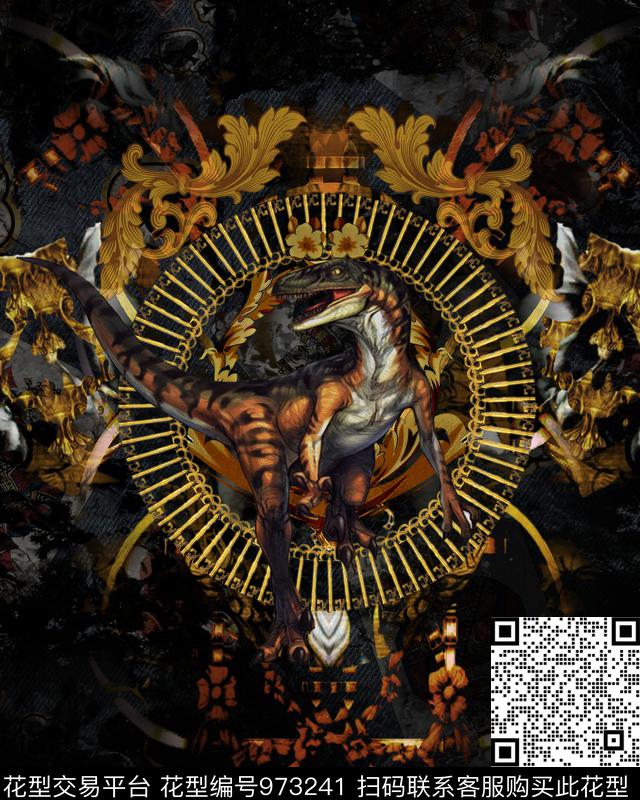 男装恐龙DOLCEGABBANA数码印花华亿平台下载（图片编号: 973241） - 瓦栏（Walan）