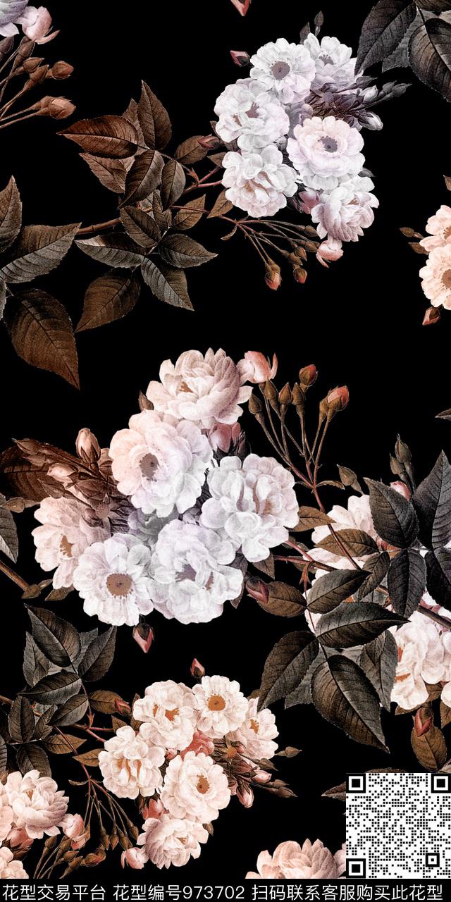 数码华亿平台植物花卉数码印花华亿平台下载（图片编号: 973702） - 瓦栏（Walan）