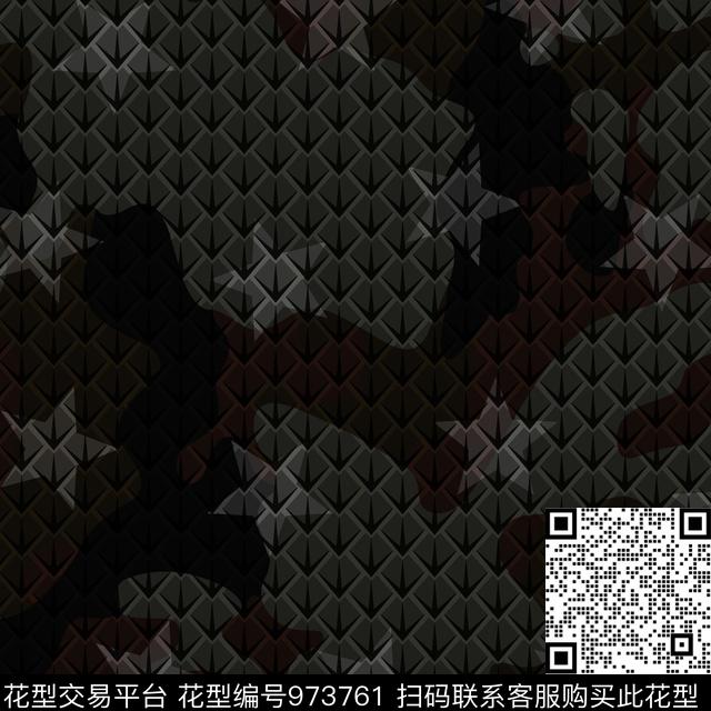 五角星迷彩高档大牌男装数码印花华亿平台下载（图片编号: 973761） - 瓦栏（Walan）