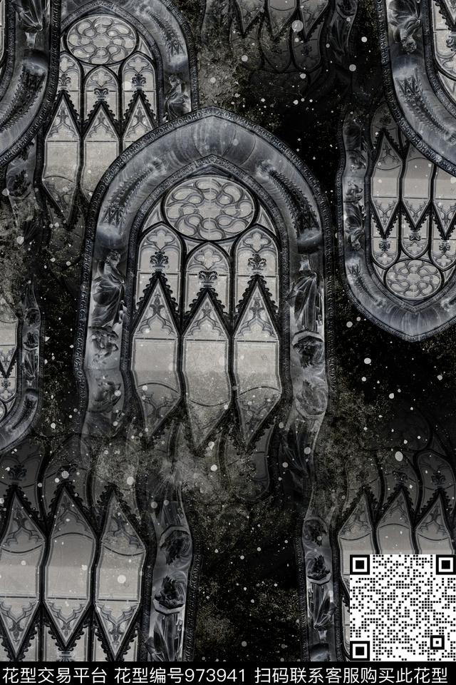 男装星空宫廷风数码印花华亿平台下载（图片编号: 973941） - 瓦栏（Walan）