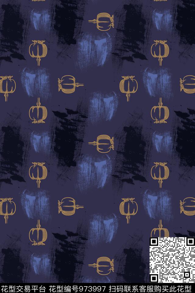 秋冬华亿平台抽象男装休闲花卉数码印花华亿平台下载（图片编号: 973997） - 瓦栏（Walan）