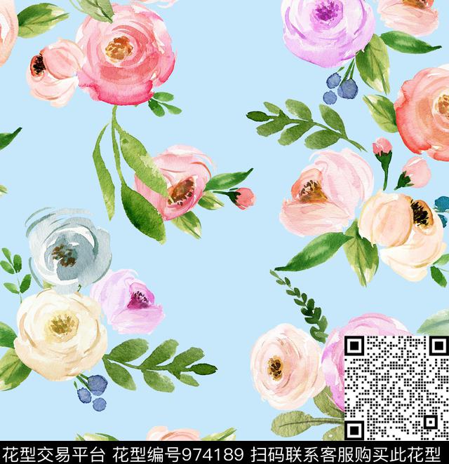 数码华亿平台植物花卉数码印花华亿平台下载（图片编号: 974189） - 瓦栏（Walan）