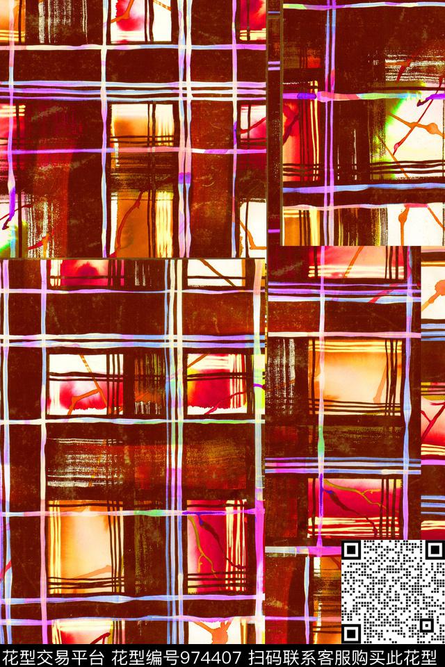 格子数码华亿平台肌理数码印花华亿平台下载（图片编号: 974407） - 瓦栏（Walan）