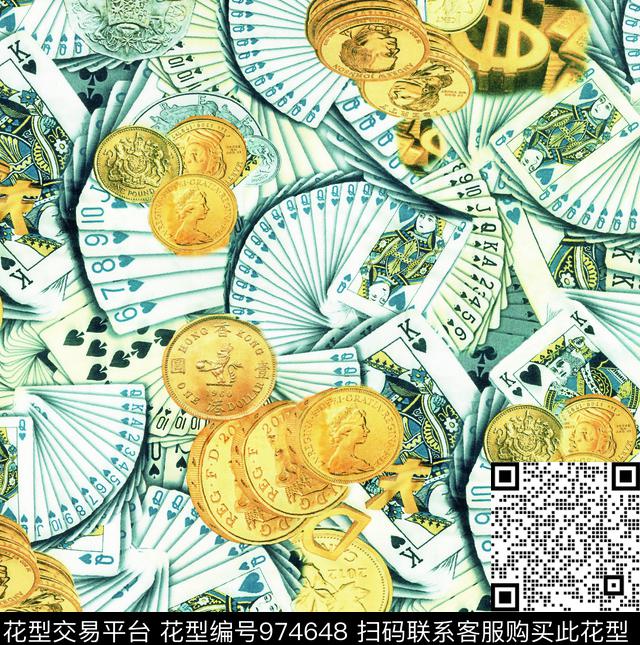 北欧艺术吉祥图案数码印花华亿平台下载（图片编号: 974648） - 瓦栏（Walan）