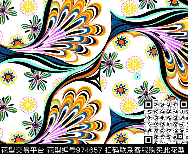 少女艺术素雅数码印花华亿平台下载（图片编号: 974657） - 瓦栏（Walan）