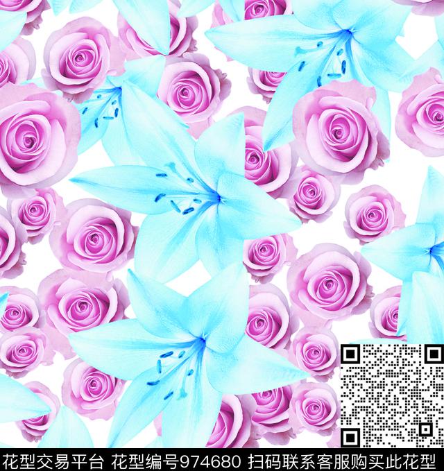 少女艺术素雅数码印花华亿平台下载（图片编号: 974680） - 瓦栏（Walan）