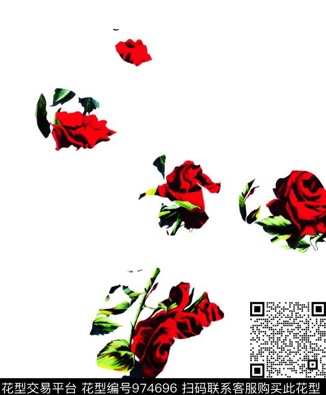 淑女花卉动物数码印花华亿平台下载（图片编号: 974696） - 瓦栏（Walan）