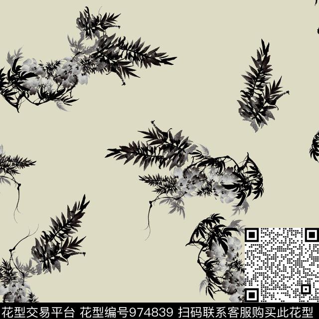 数码华亿平台花卉大牌风数码印花华亿平台下载（图片编号: 974839） - 瓦栏（Walan）
