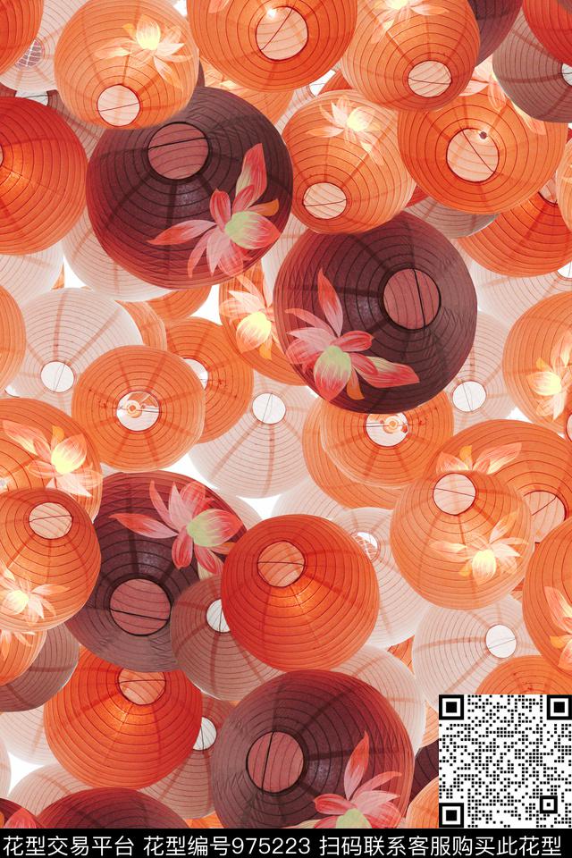 数码华亿平台女装大红灯笼数码印花华亿平台下载（图片编号: 975223） - 瓦栏（Walan）