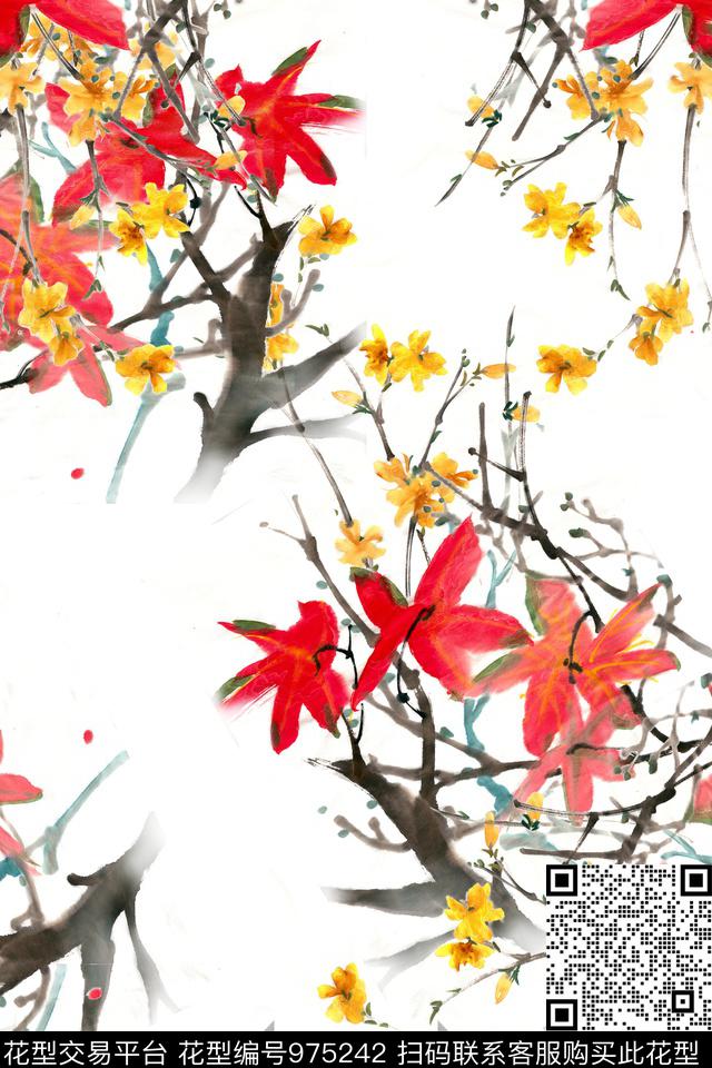 数码华亿平台花卉女装数码印花华亿平台下载（图片编号: 975242） - 瓦栏（Walan）