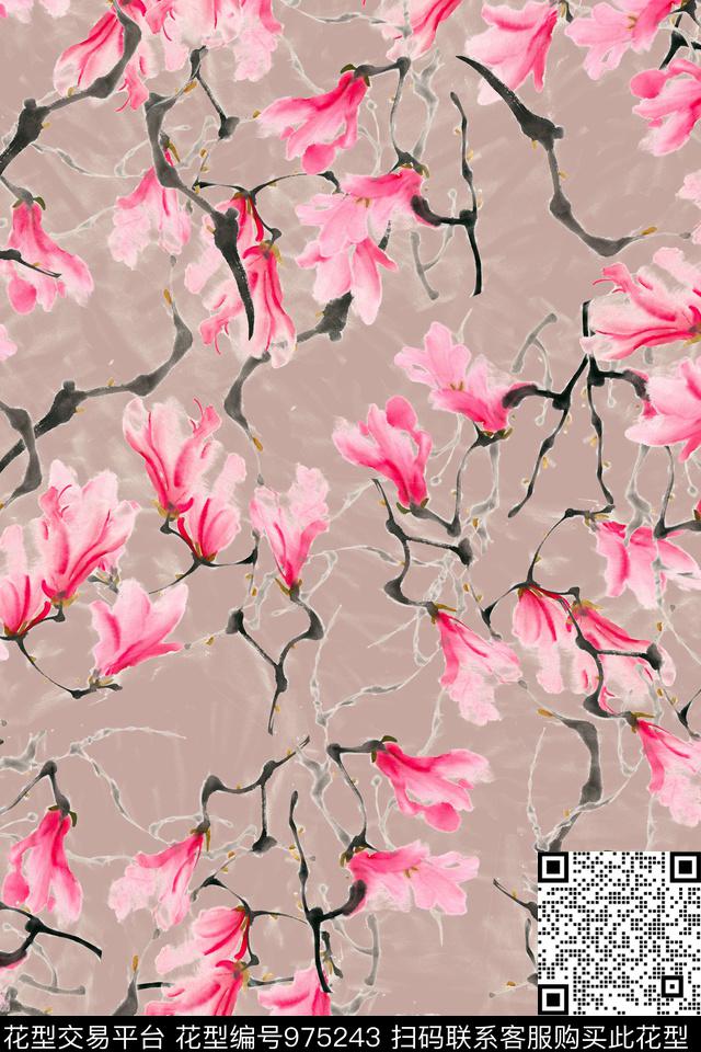 数码华亿平台花卉女装数码印花华亿平台下载（图片编号: 975243） - 瓦栏（Walan）