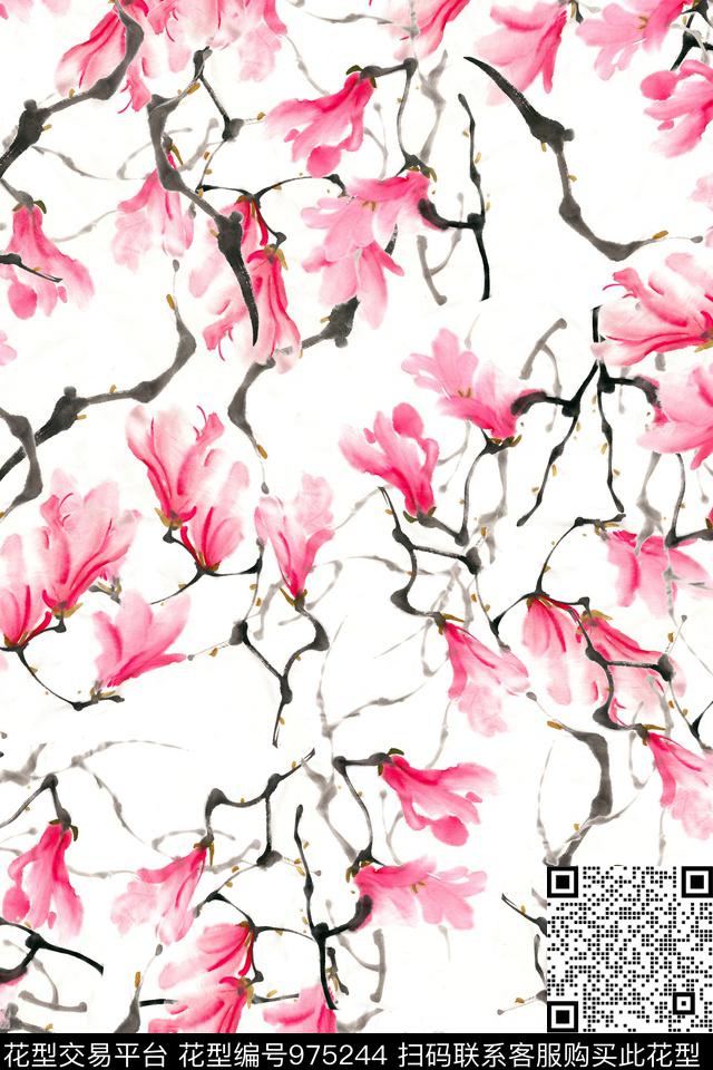 数码华亿平台花卉女装数码印花华亿平台下载（图片编号: 975244） - 瓦栏（Walan）