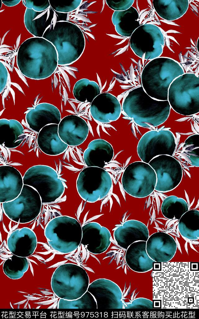 数码华亿平台花卉手绘花卉数码印花华亿平台下载（图片编号: 975318） - 瓦栏（Walan）