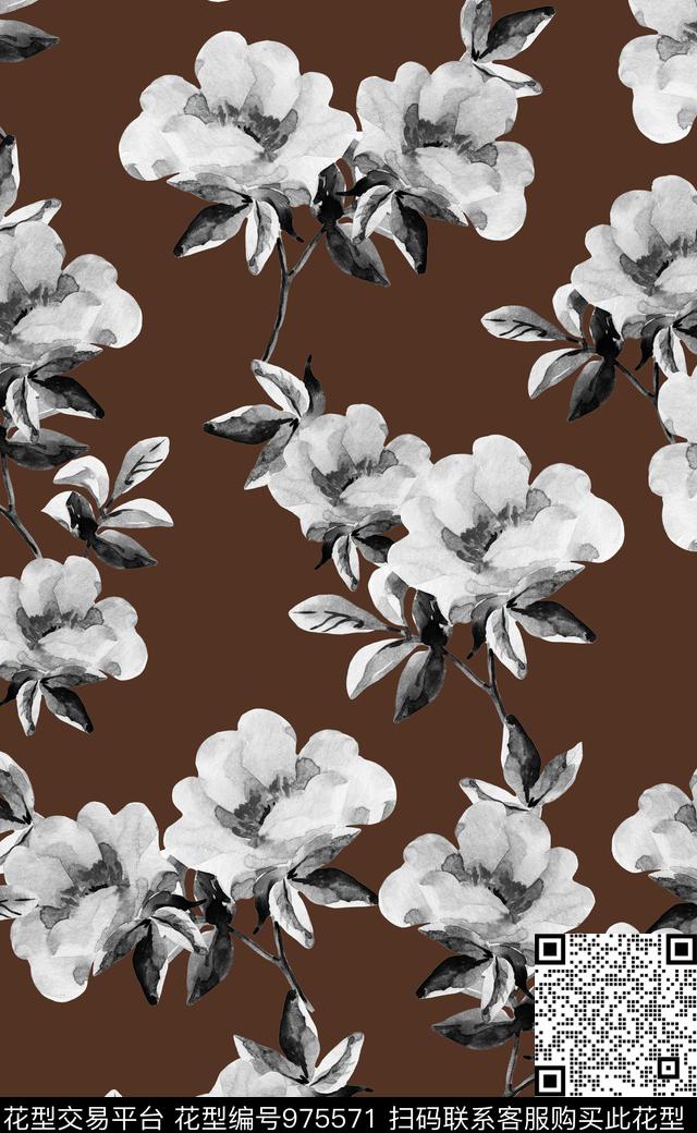 素雅数码华亿平台植物数码印花华亿平台下载（图片编号: 975571） - 瓦栏（Walan）