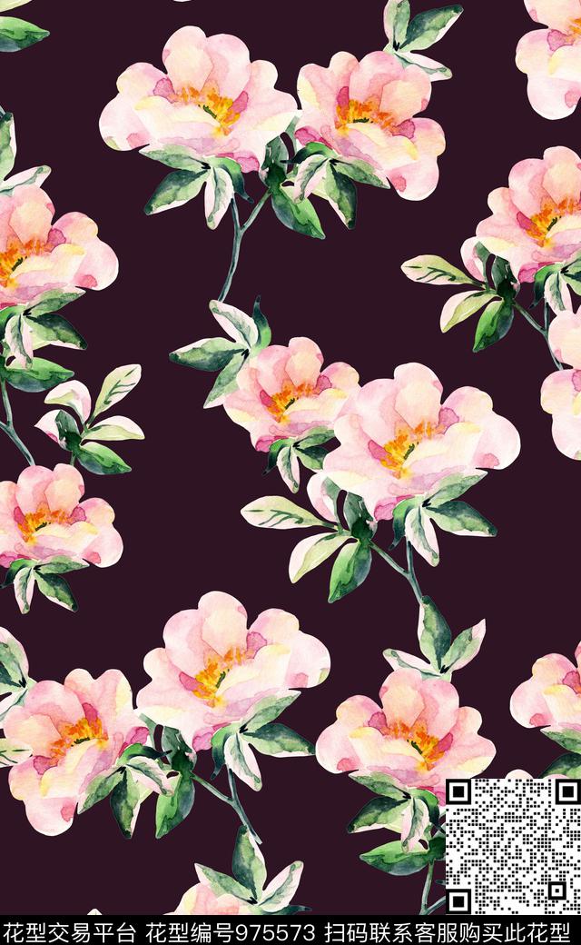 素雅数码华亿平台植物数码印花华亿平台下载（图片编号: 975573） - 瓦栏（Walan）