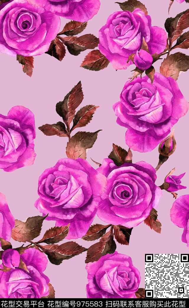 素雅数码华亿平台植物数码印花华亿平台下载（图片编号: 975583） - 瓦栏（Walan）