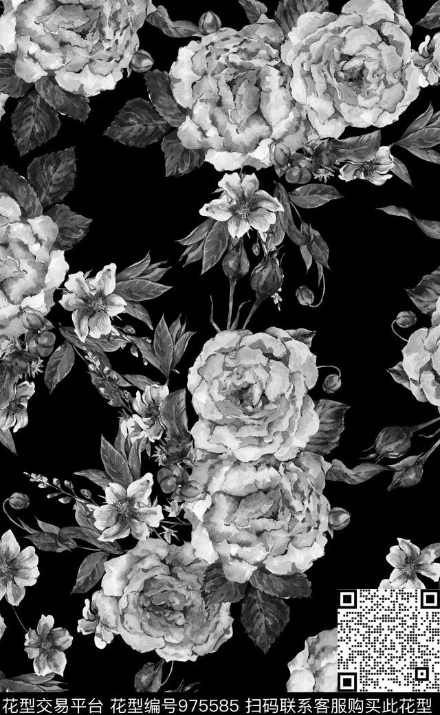 素雅数码华亿平台植物数码印花华亿平台下载（图片编号: 975585） - 瓦栏（Walan）