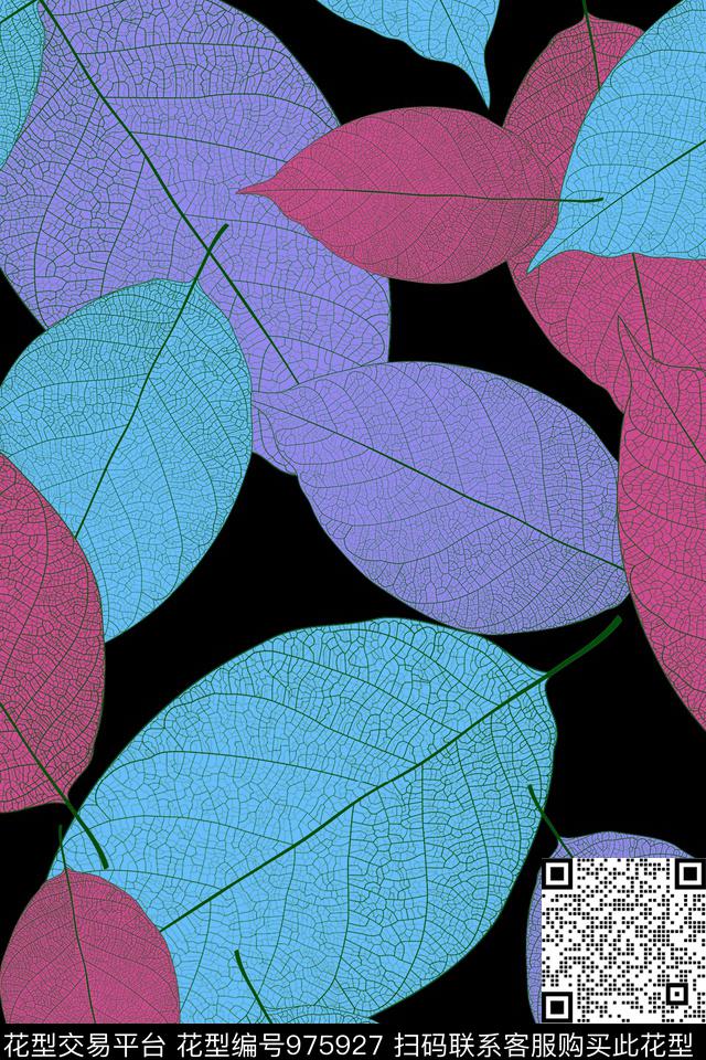 数码华亿平台花卉绿植树叶数码印花华亿平台下载（图片编号: 975927） - 瓦栏（Walan）
