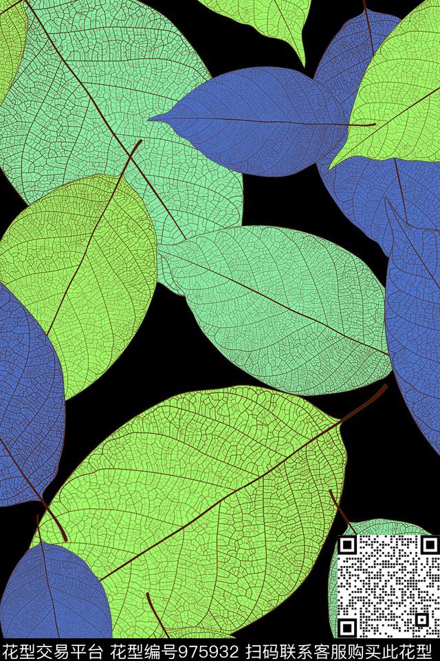 数码华亿平台花卉绿植树叶数码印花华亿平台下载（图片编号: 975932） - 瓦栏（Walan）