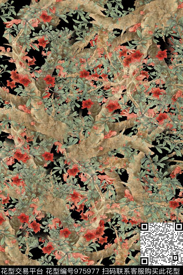 数码华亿平台小碎花花卉数码印花华亿平台下载（图片编号: 975977） - 瓦栏（Walan）