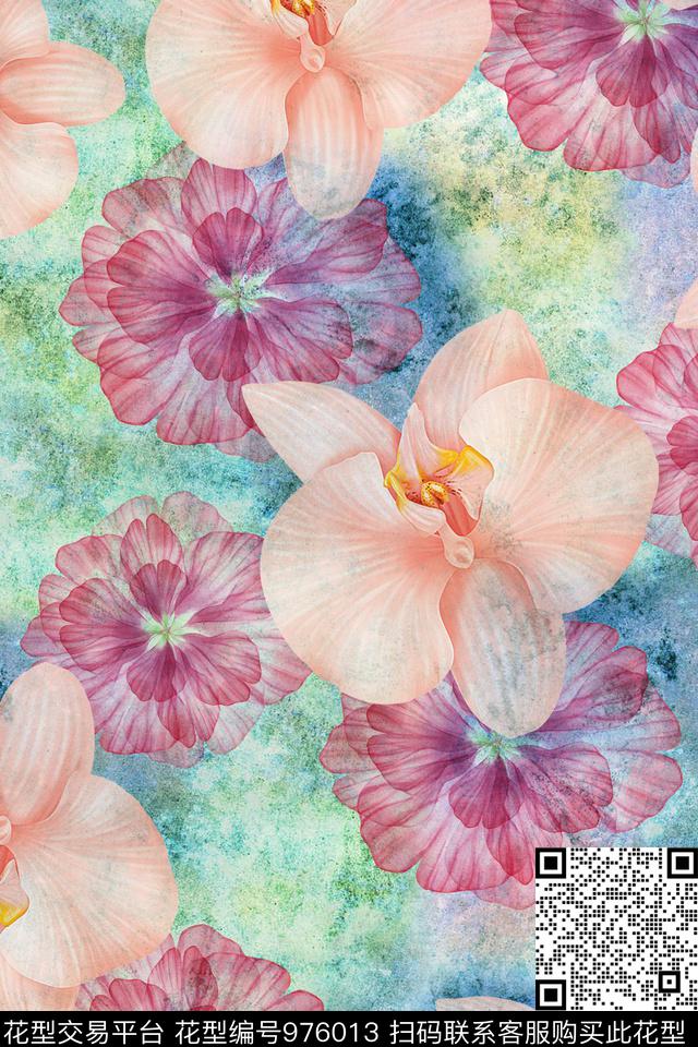数码华亿平台小碎花抽象数码印花华亿平台下载（图片编号: 976013） - 瓦栏（Walan）