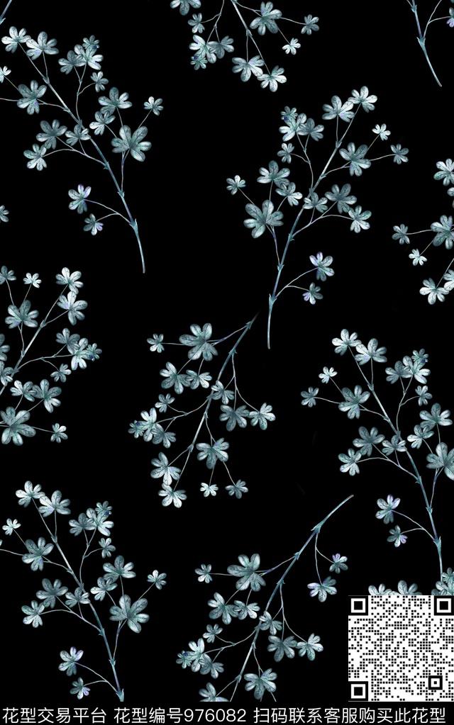 民族风花卉复古数码印花华亿平台下载（图片编号: 976082） - 瓦栏（Walan）