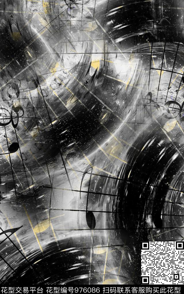 民族风抽象复古数码印花华亿平台下载（图片编号: 976086） - 瓦栏（Walan）