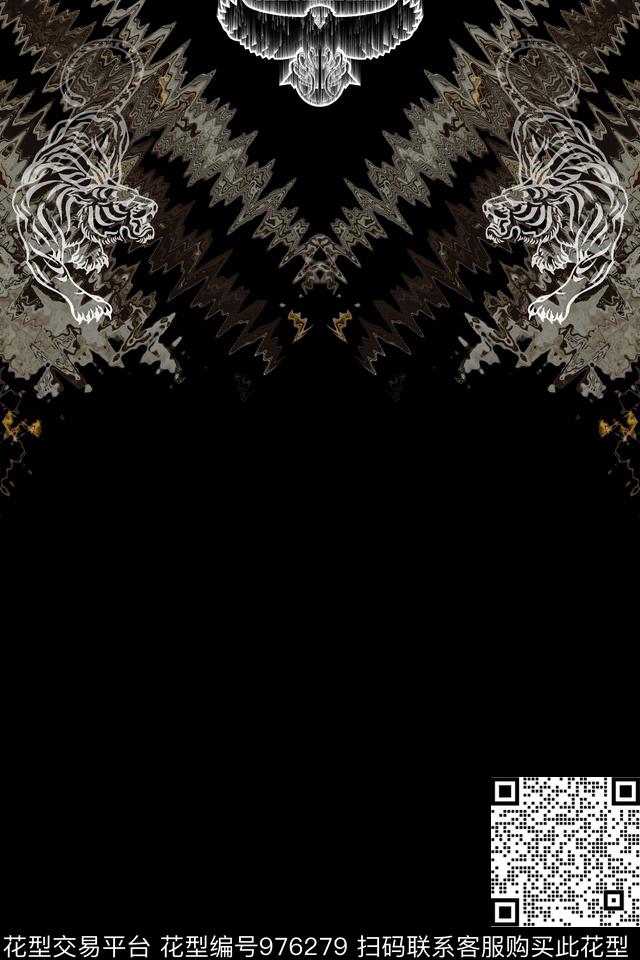 卡通线条男装数码印花华亿平台下载（图片编号: 976279） - 瓦栏（Walan）