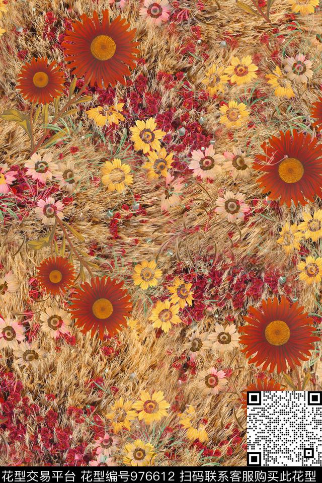 向日葵数码华亿平台趣味数码印花华亿平台下载（图片编号: 976612） - 瓦栏（Walan）