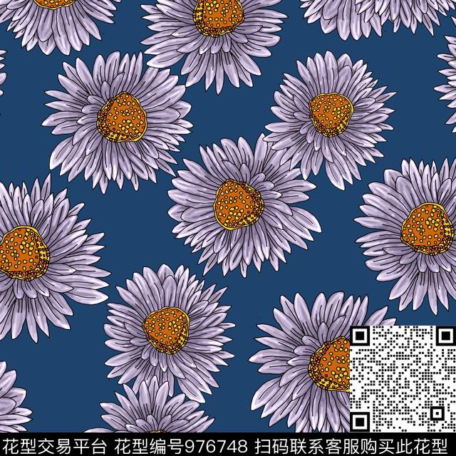 动物花卉绣花华亿平台清爽底花卉传统印花华亿平台下载（图片编号: 976748） - 瓦栏（Walan）