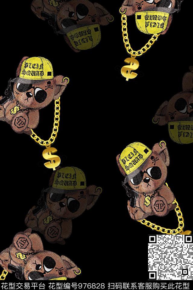 潮牌卡通金属链子数码印花华亿平台下载（图片编号: 976828） - 瓦栏（Walan）