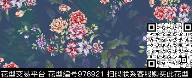 矢量水彩花卉墙纸数码印花华亿平台下载（图片编号: 976921） - 瓦栏（Walan）