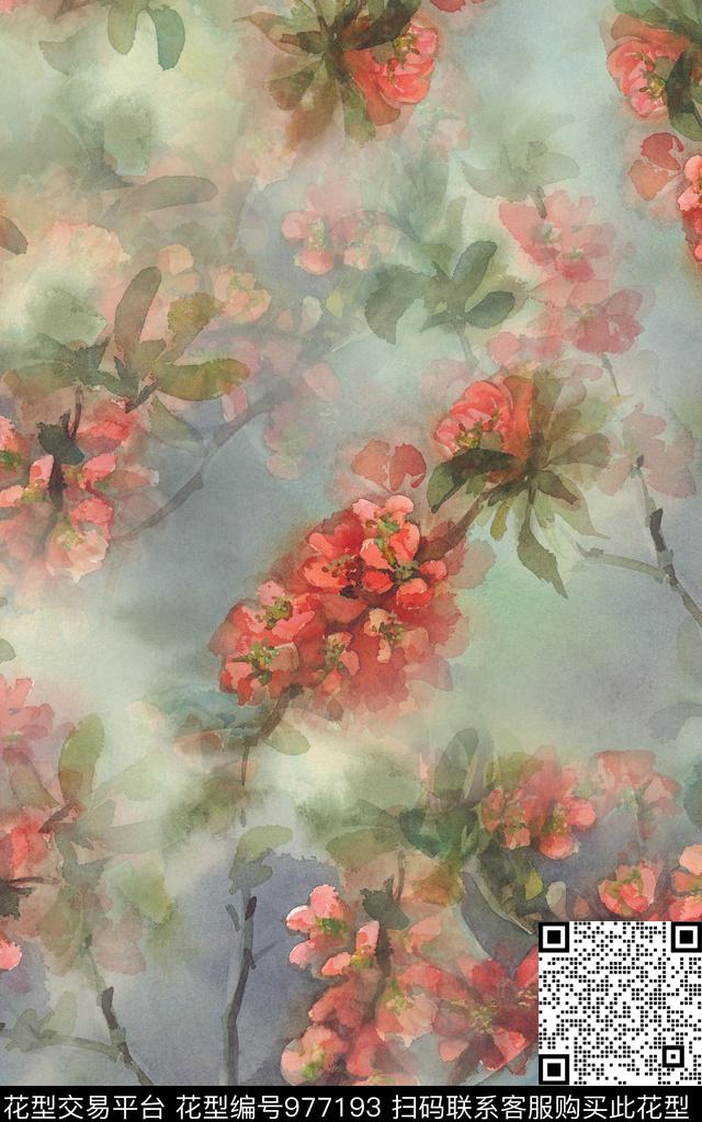 民族风中国风抽象数码印花华亿平台下载（图片编号: 977193） - 瓦栏（Walan）