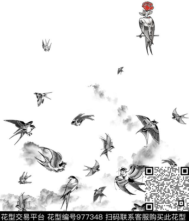 潮牌几何大牌风数码印花华亿平台下载（图片编号: 977348） - 瓦栏（Walan）