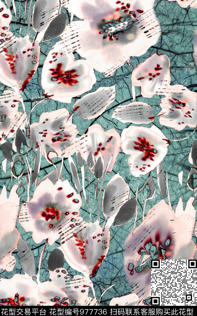 数码华亿平台民族风肌理数码印花华亿平台下载（图片编号: 977736） - 瓦栏（Walan）