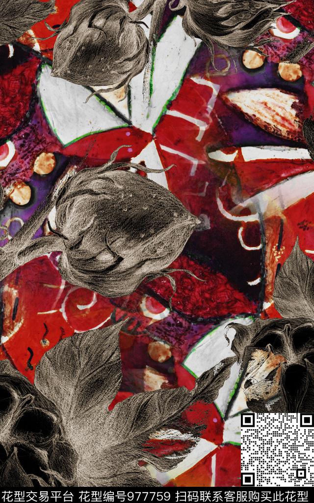 数码华亿平台民族风肌理数码印花华亿平台下载（图片编号: 977759） - 瓦栏（Walan）