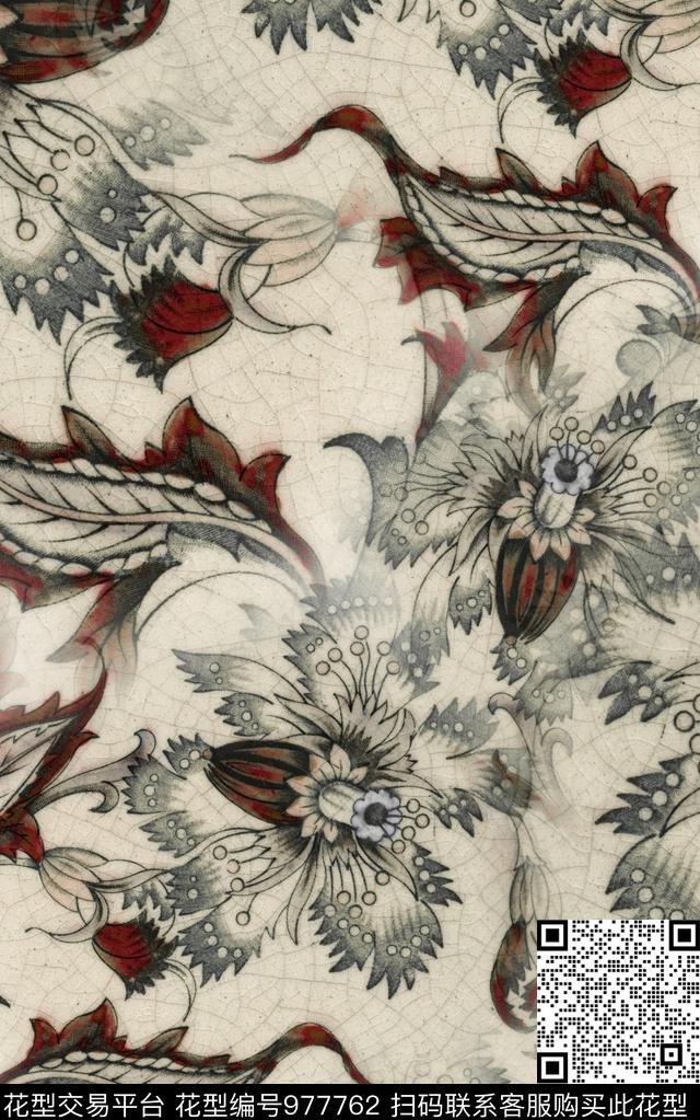 数码华亿平台民族风肌理数码印花华亿平台下载（图片编号: 977762） - 瓦栏（Walan）