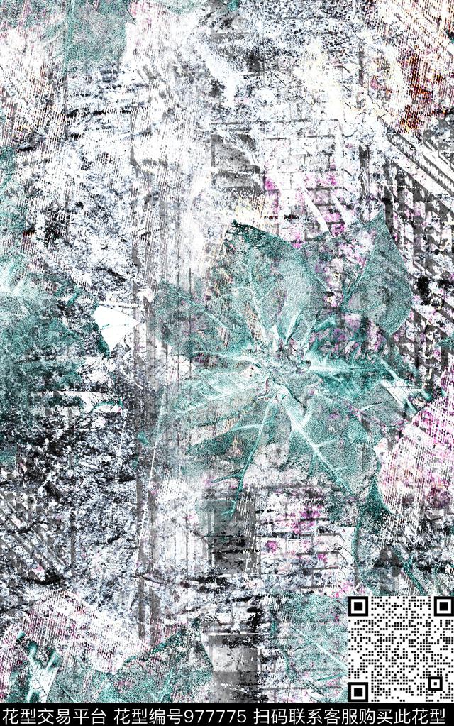 数码华亿平台肌理花卉数码印花华亿平台下载（图片编号: 977775） - 瓦栏（Walan）