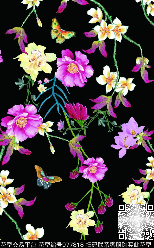 数码华亿平台少女春夏华亿平台数码印花华亿平台下载（图片编号: 977818） - 瓦栏（Walan）